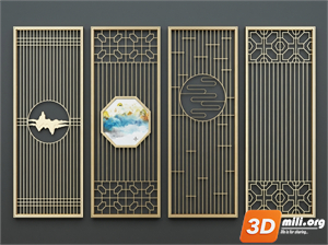 Folding screen Skp Files 